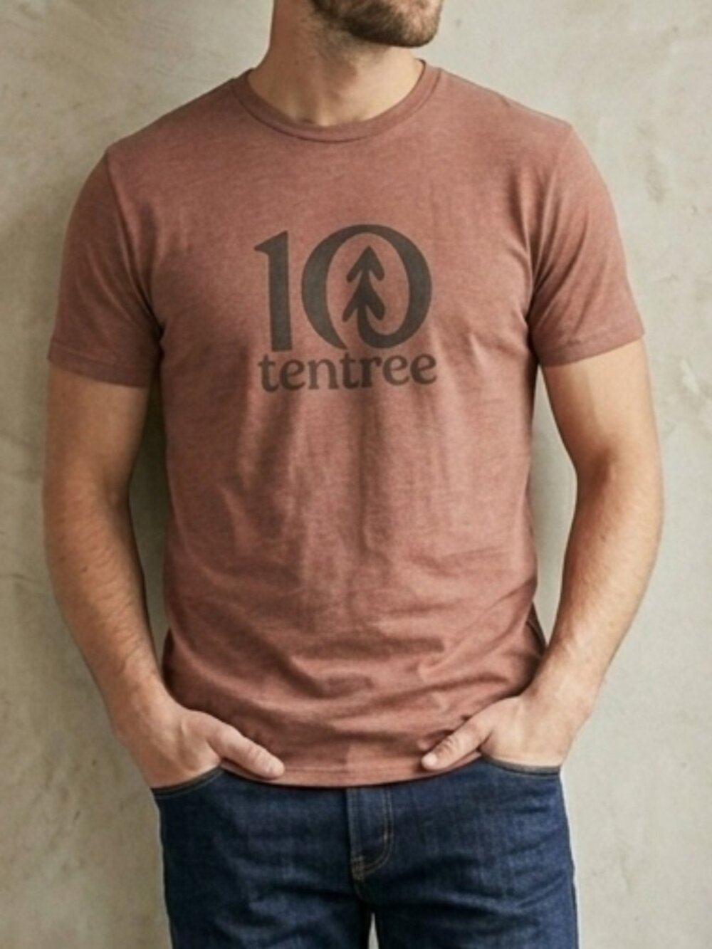 tentree Men's Logo Classic Earthy Eco-Friendly Graphic Short Sleeve T-Shirt M